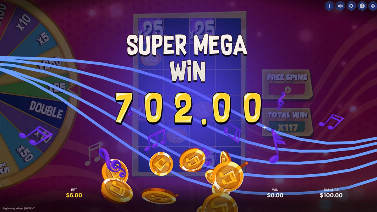 Big Money Wheel Super WIn