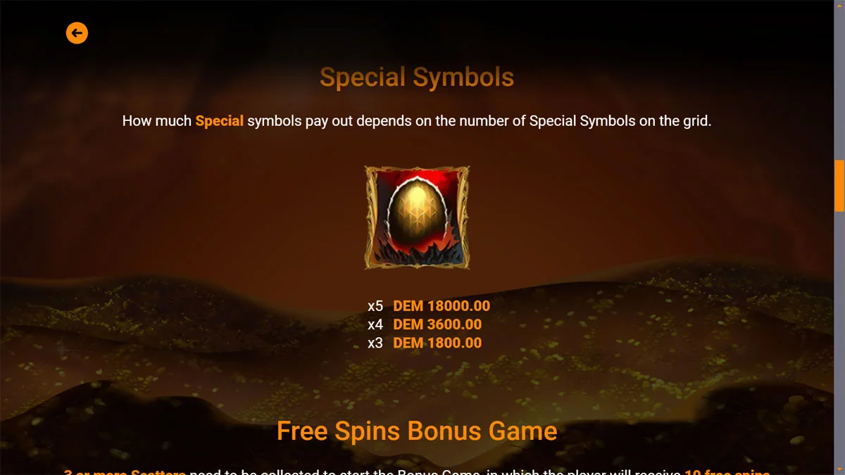Drago's Gold Slot Special Symbol