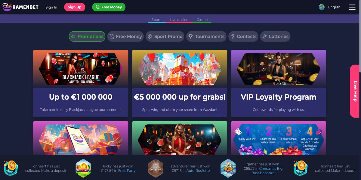 RamenBet Casino Promotions