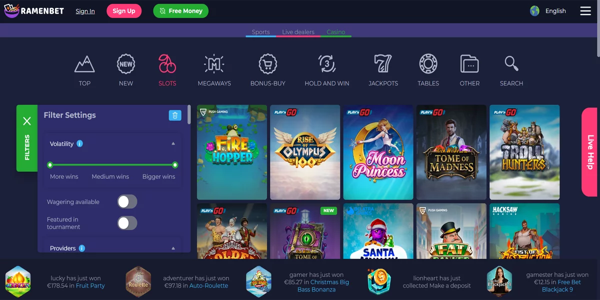 RamenBet Casino Slots