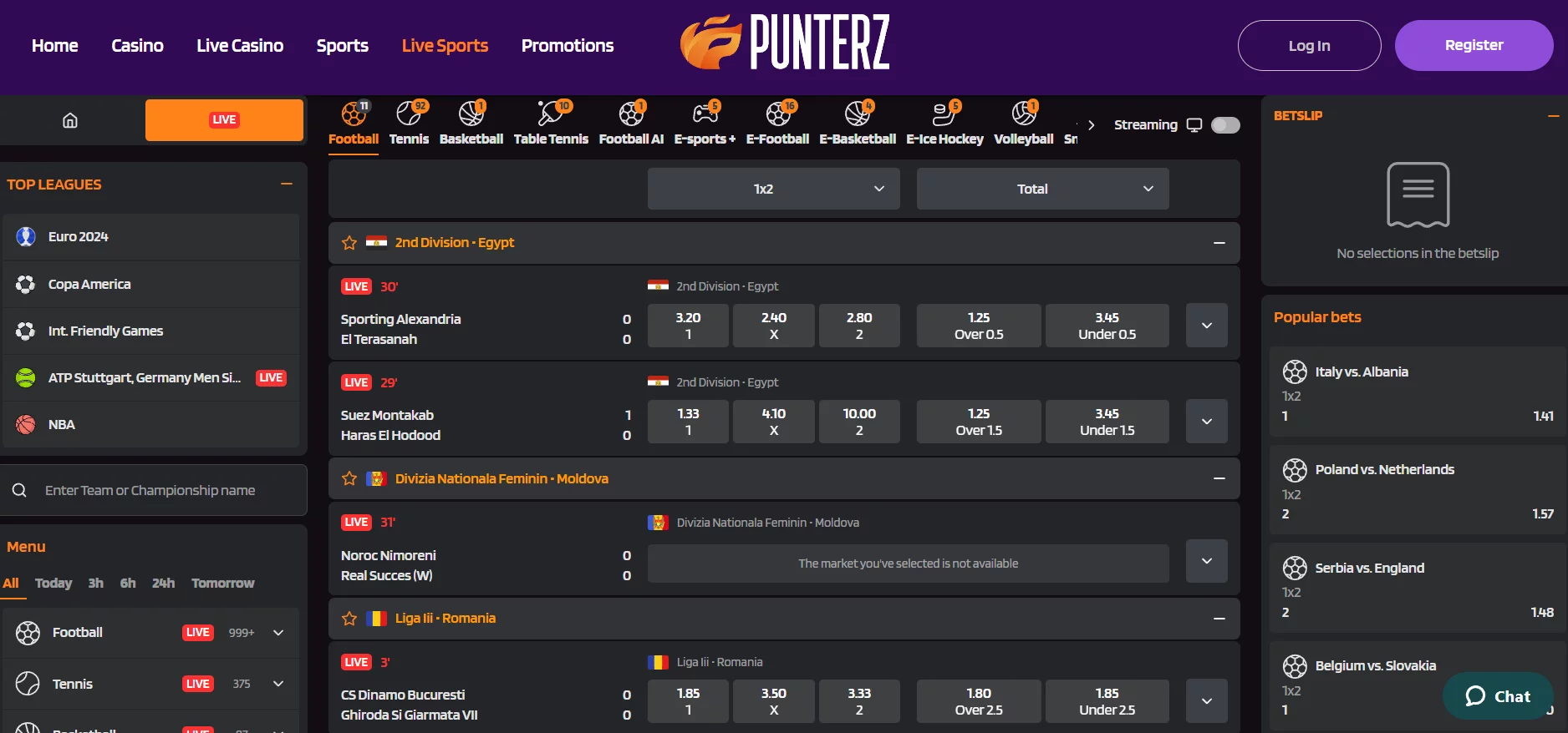 Punterz Casino Live Sports