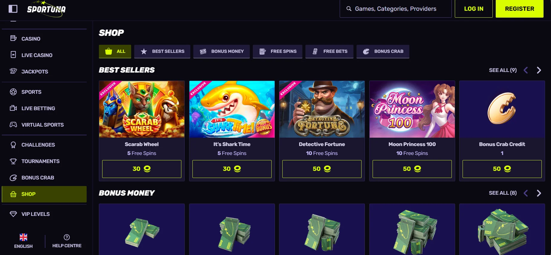 Sportuna Casino Shop