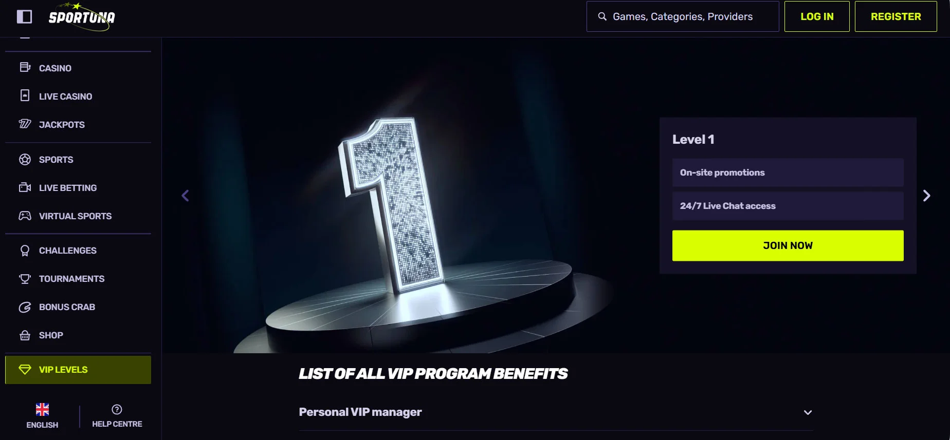 Sportuna Casino Loyalty Program