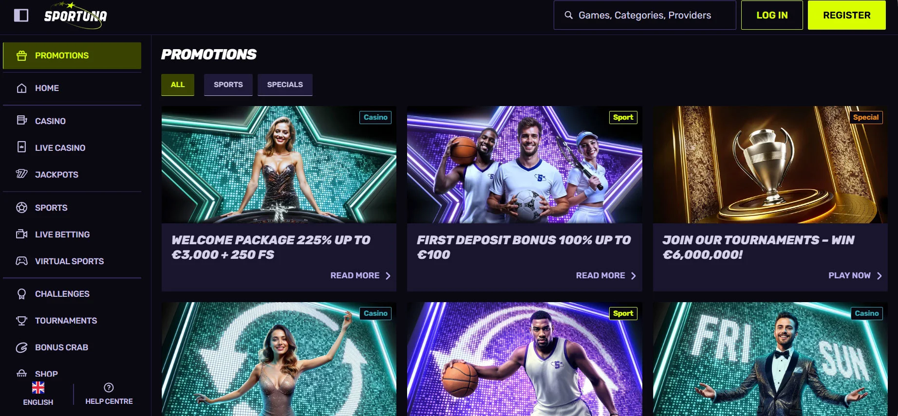 Sportuna Casino Promotions