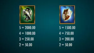 Sword of Arthur Paytable2