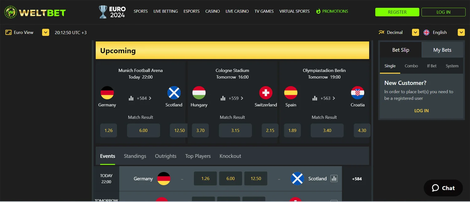 Weltbet Casino Euro 2024