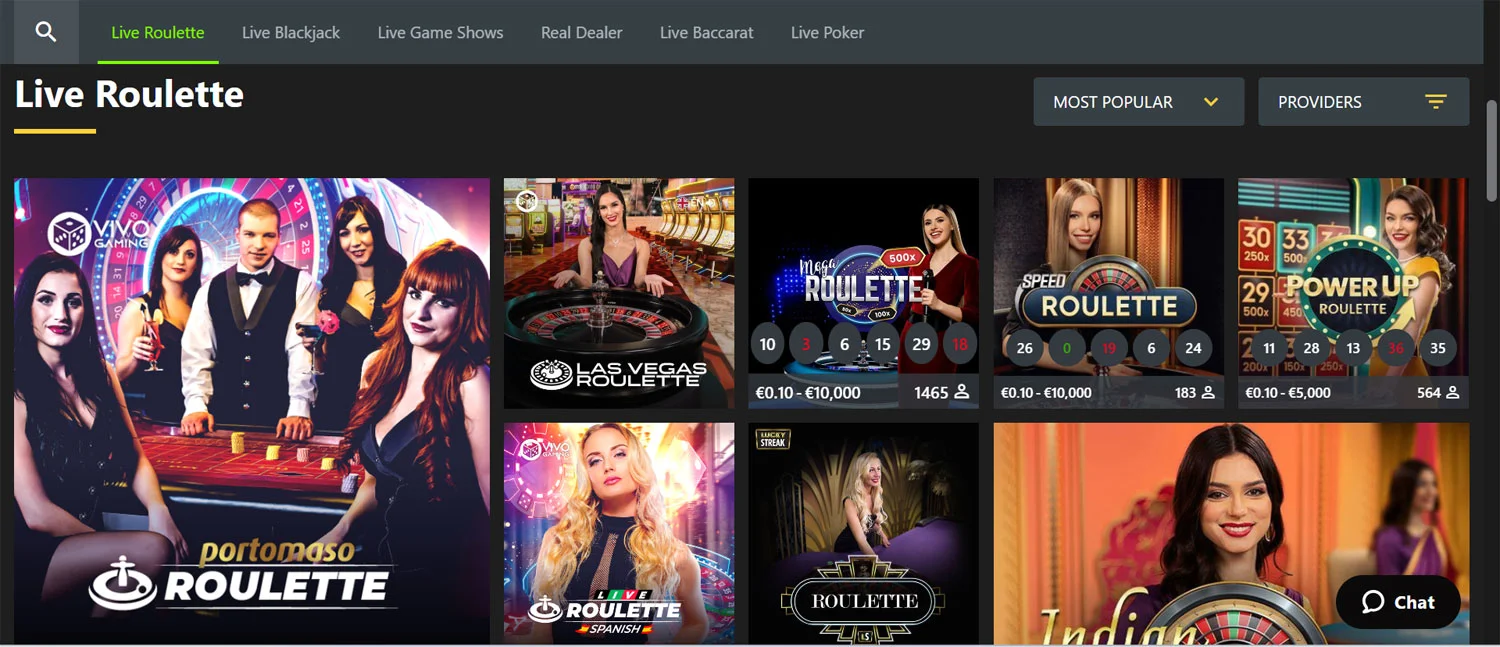 Weltbet Casino Live Casino