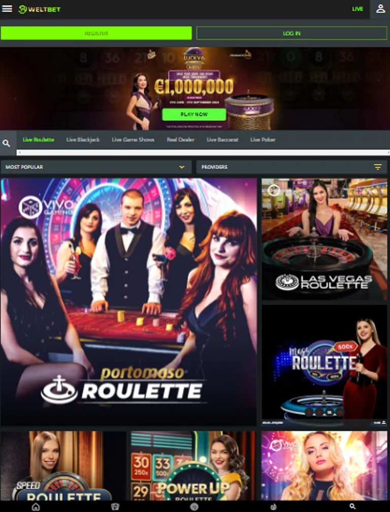 Weltbet Casino Portrait View