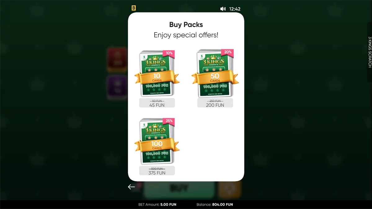 3 Kings Scratch Bonus Buy