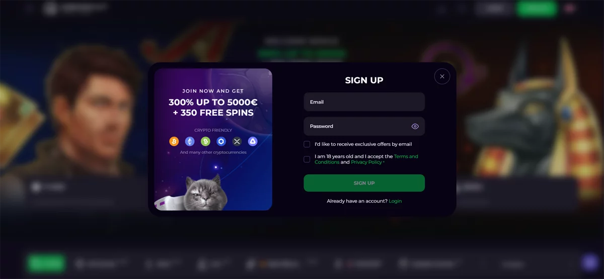 Kosmonaut Casino Sign Up
