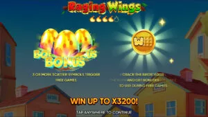 Raging Wings Homescreen