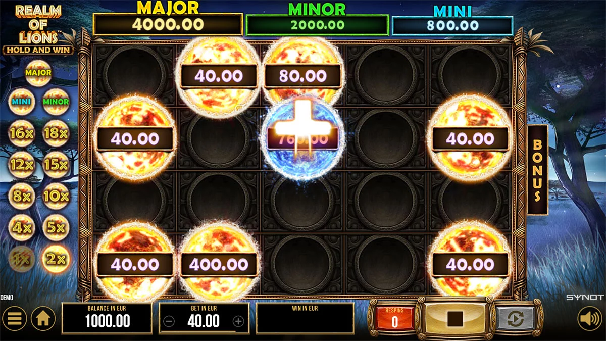 Realm of Lions Hold and Win Collect