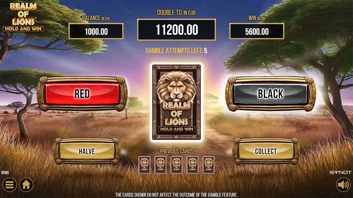 Realm of Lions Hold and Win Gamble