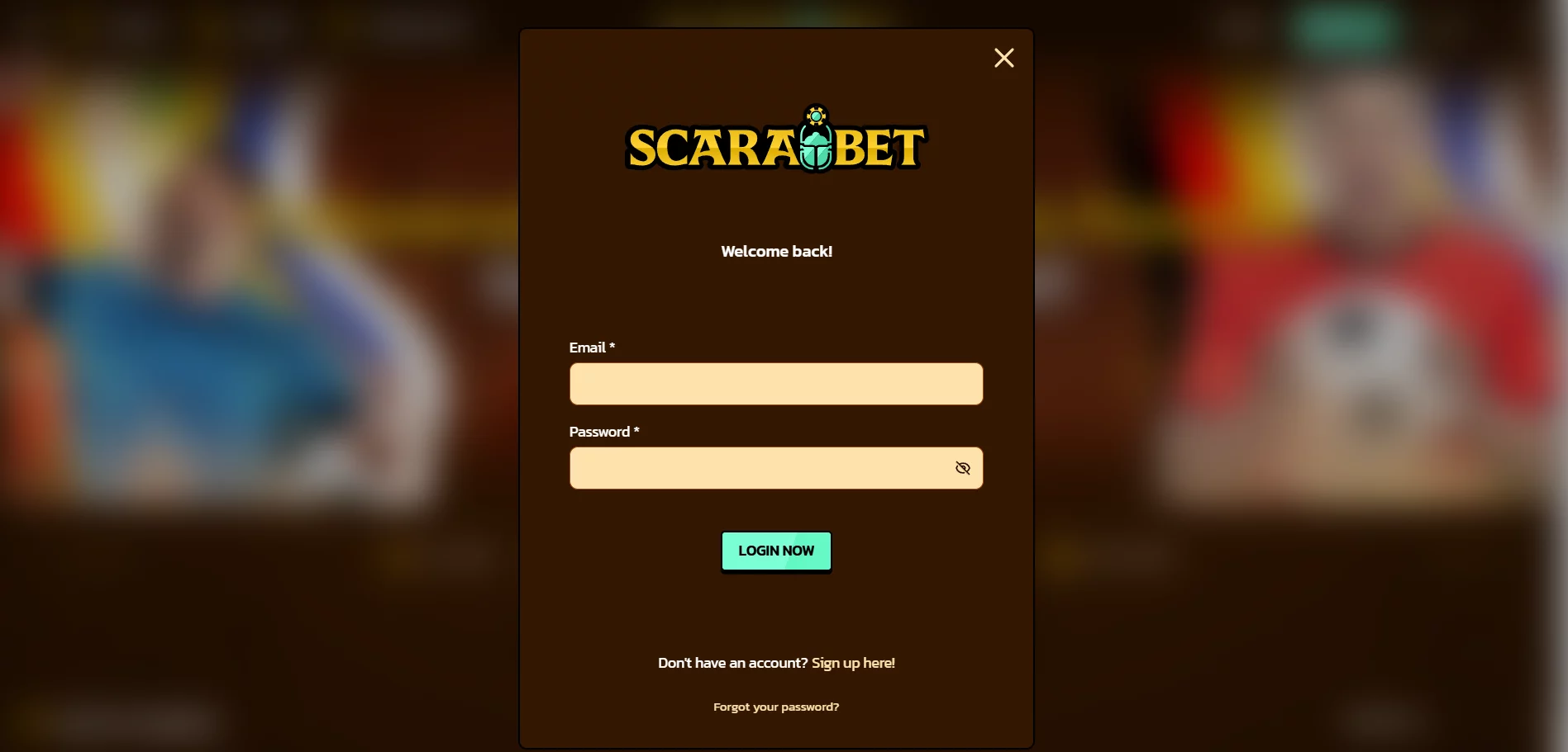 Scarabet Casino Registration