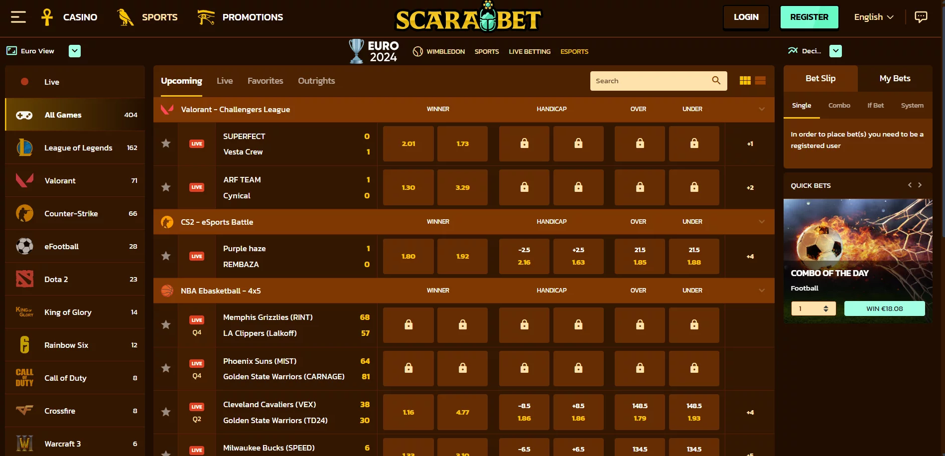 Scarabet Casino ESports