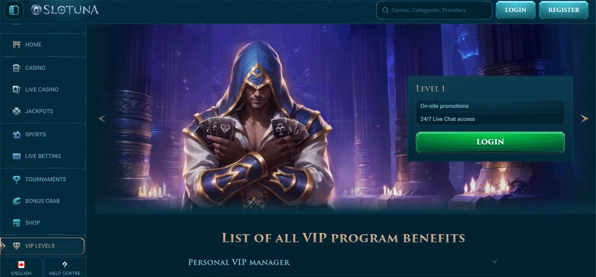 Slotuna Casino Vip Levels