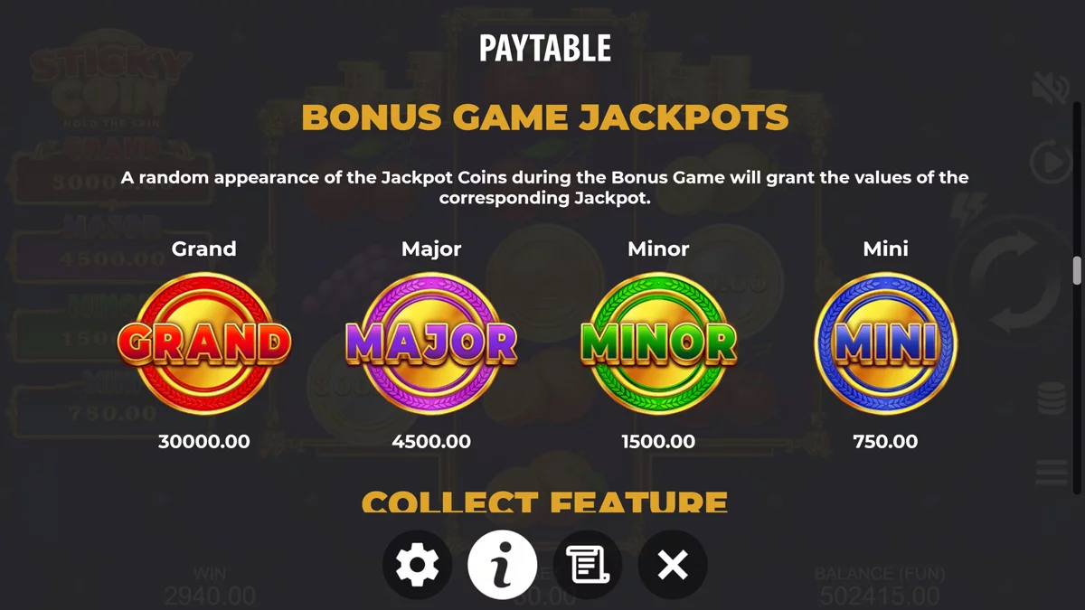 Sticky Coin Jackpot