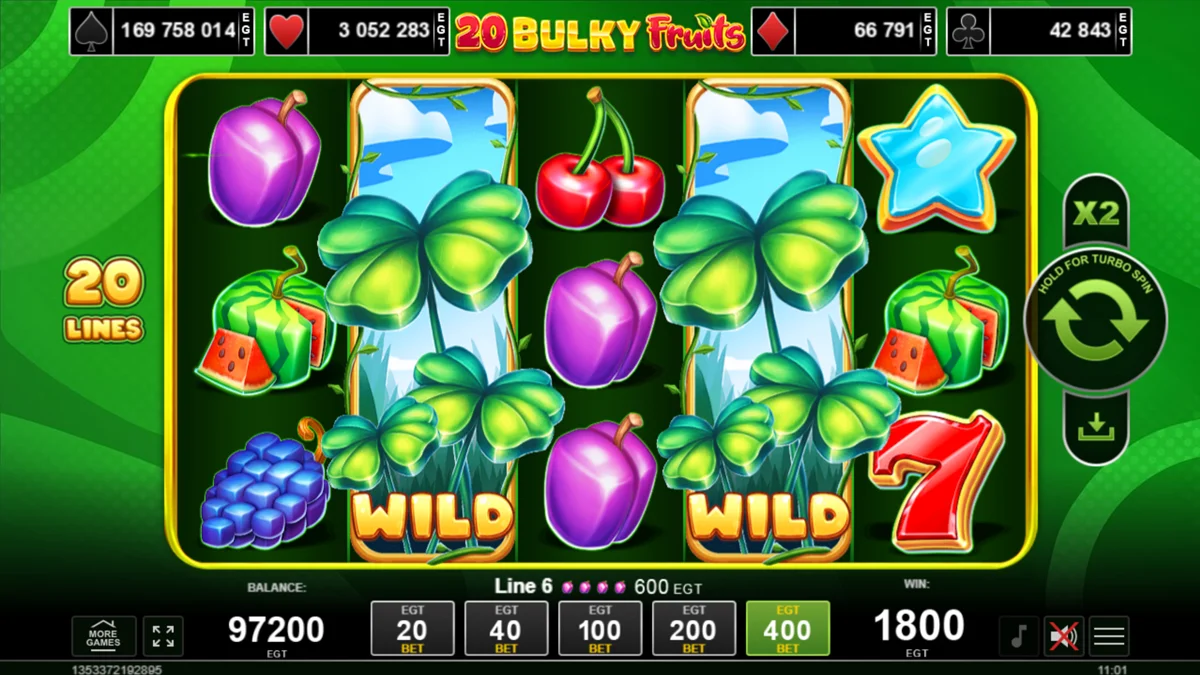 20 Bulky Fruits Big Win