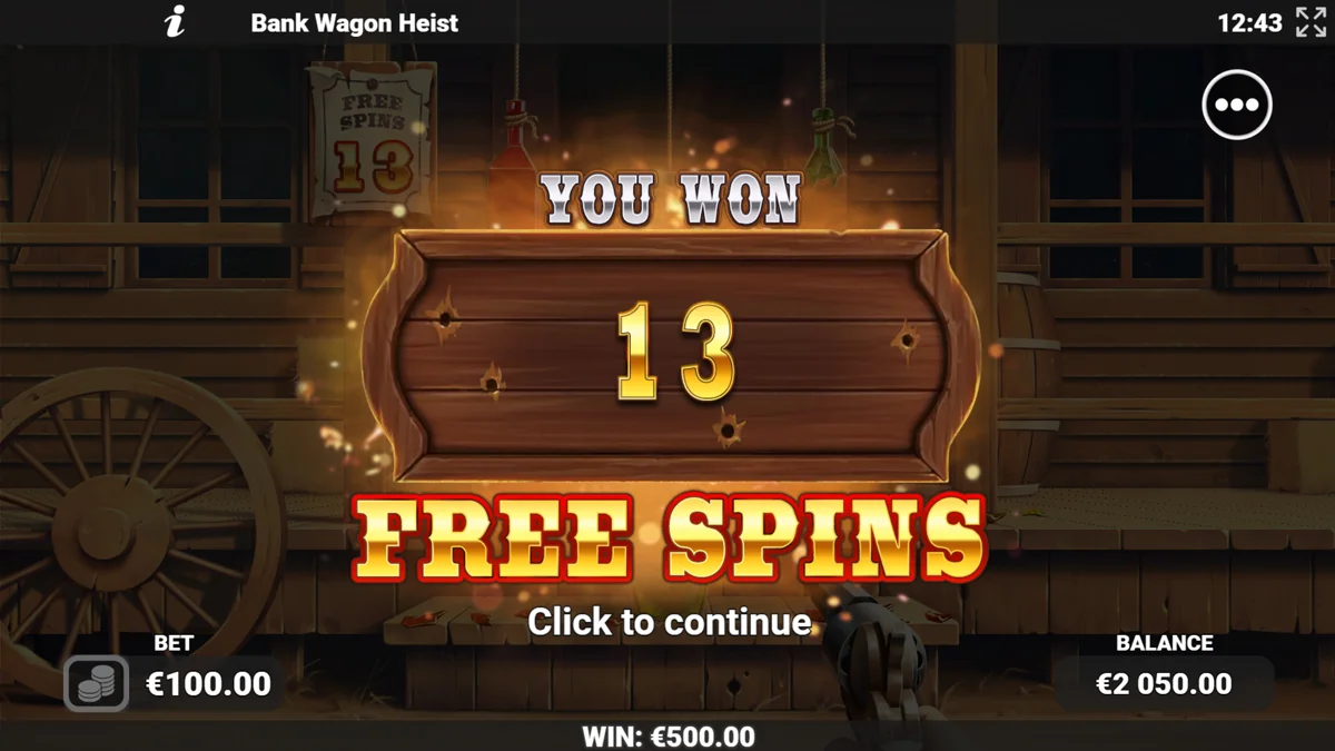 Bank Wagon Heist Free Spins