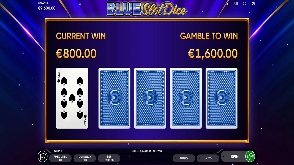 Blue Slot Dice Gamble