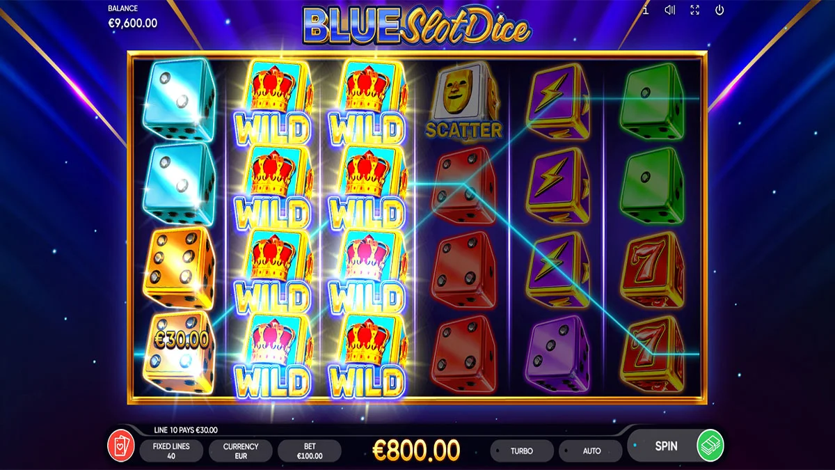 Blue Slot Dice Win