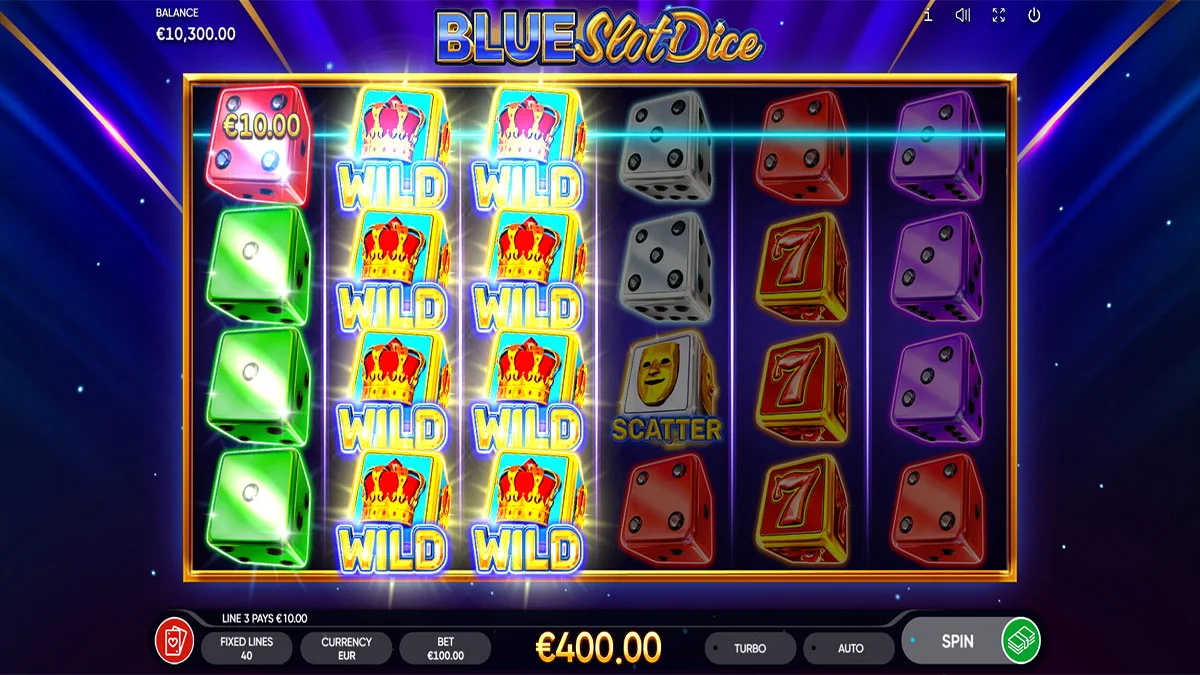 Blue Slot Dice Win2