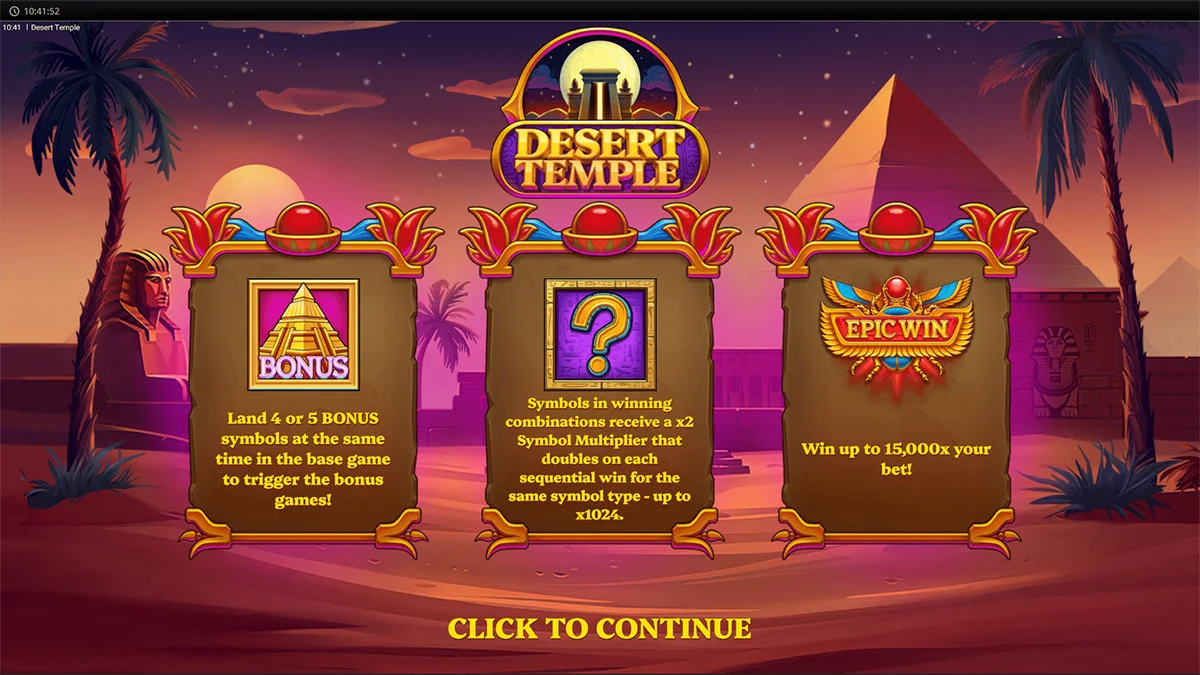 Desert Temple Homescreen