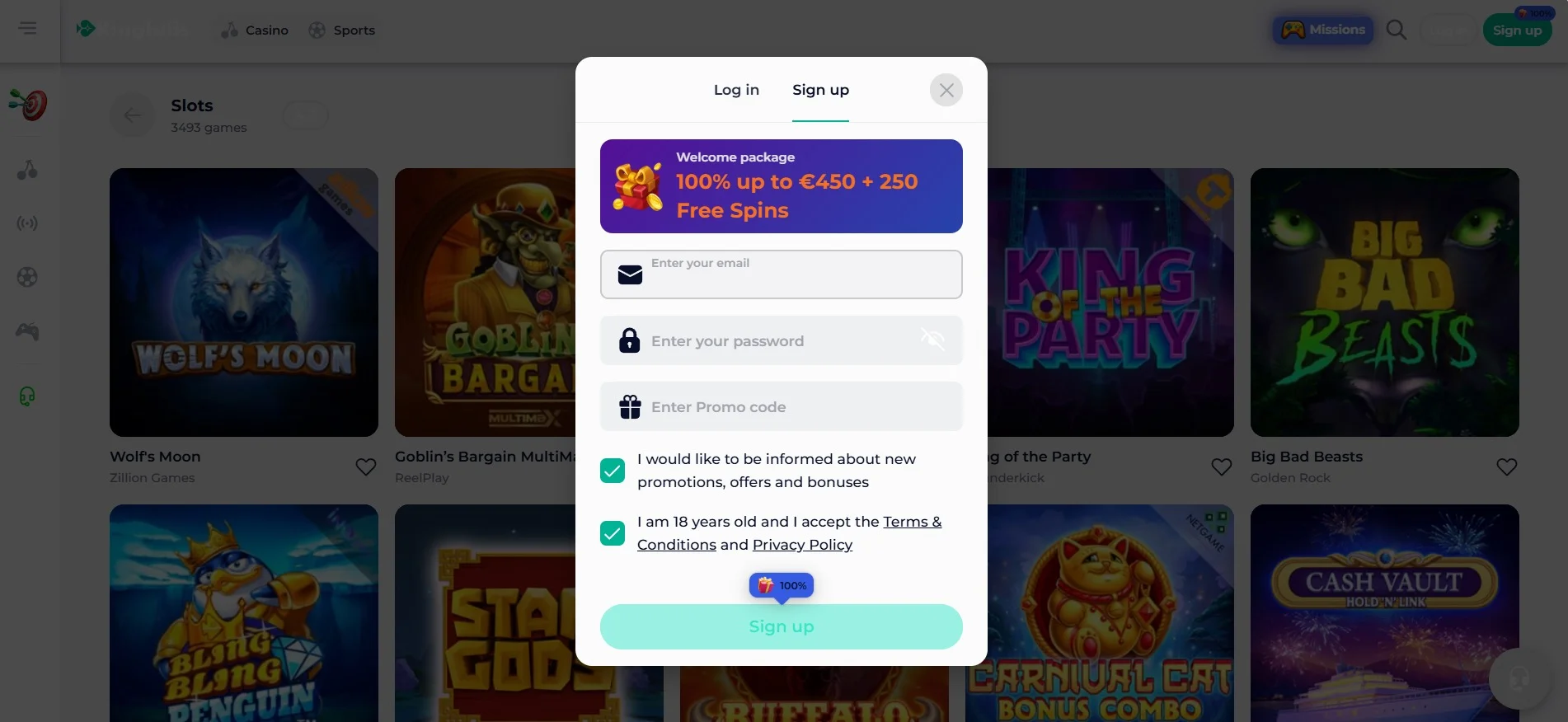 Kinghills Casino Registration