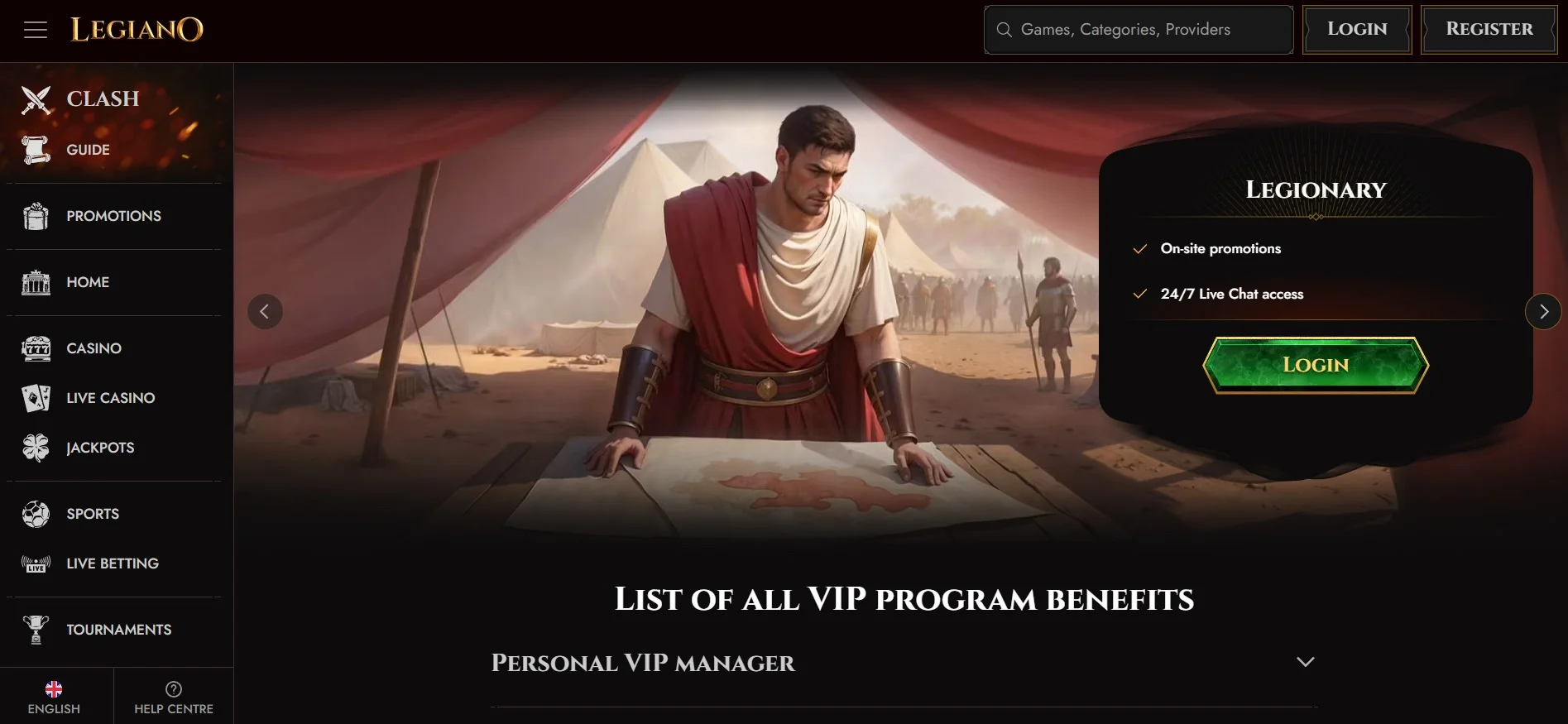 Legiano Casino VIP Program