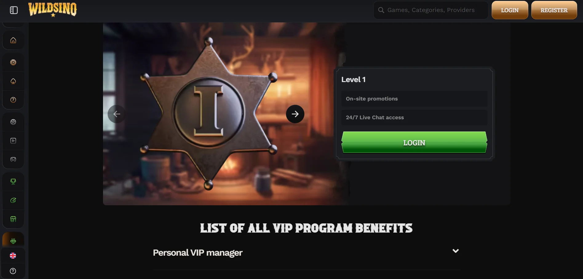 Wildsino Casino VIP Program