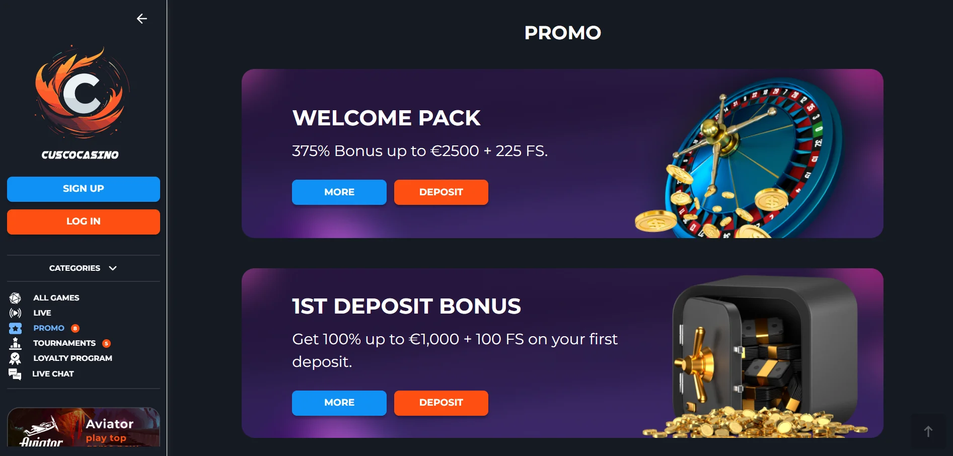 Cusco Casino Promotions