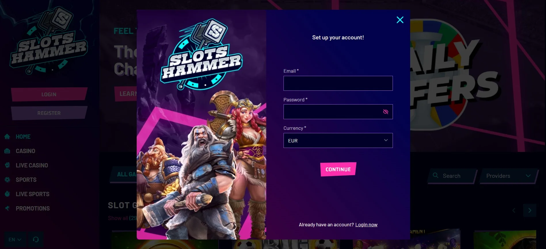 Slots Hammer Casino Registration