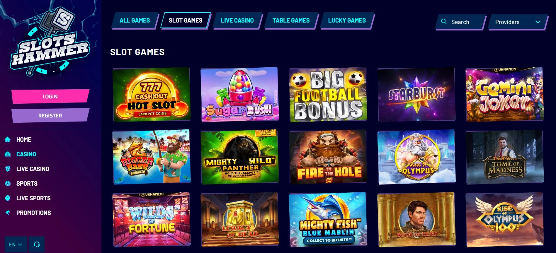 Slots Hammer Slots Section