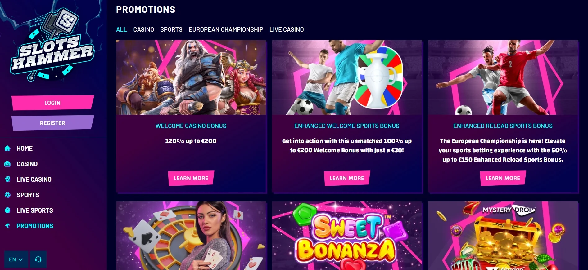 Slots Hammer Promotions