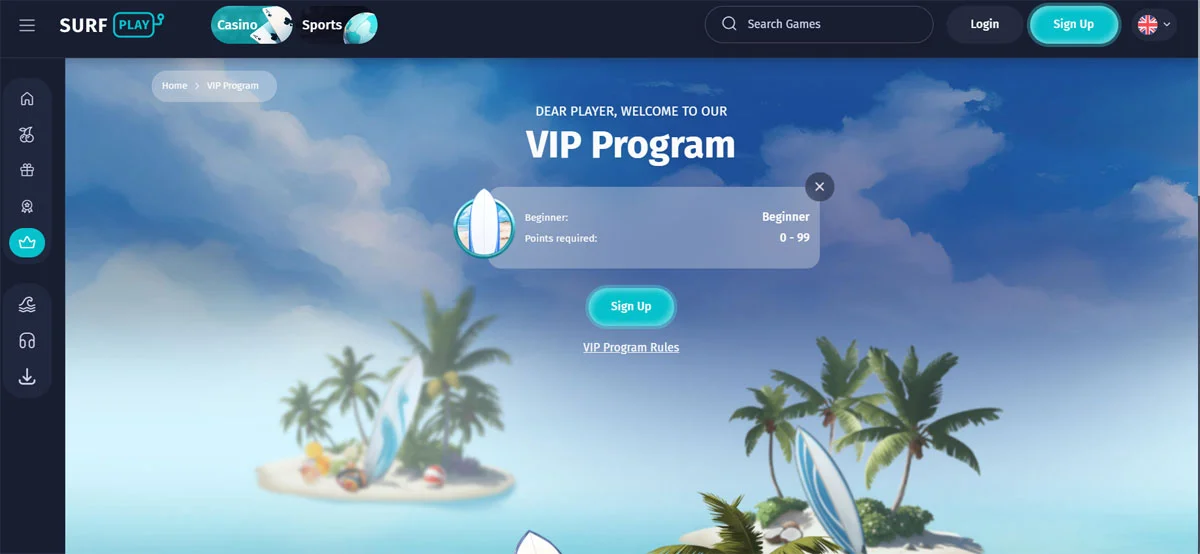 Surfplay Casino VIP Program