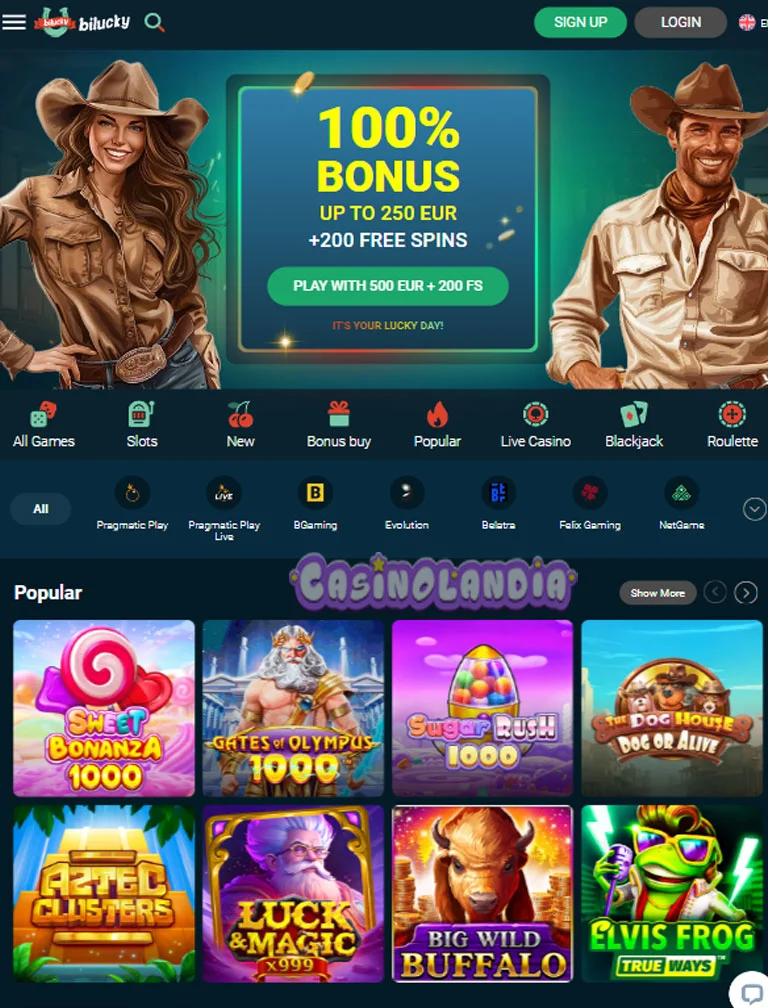 Bilucky Casino Vertical View