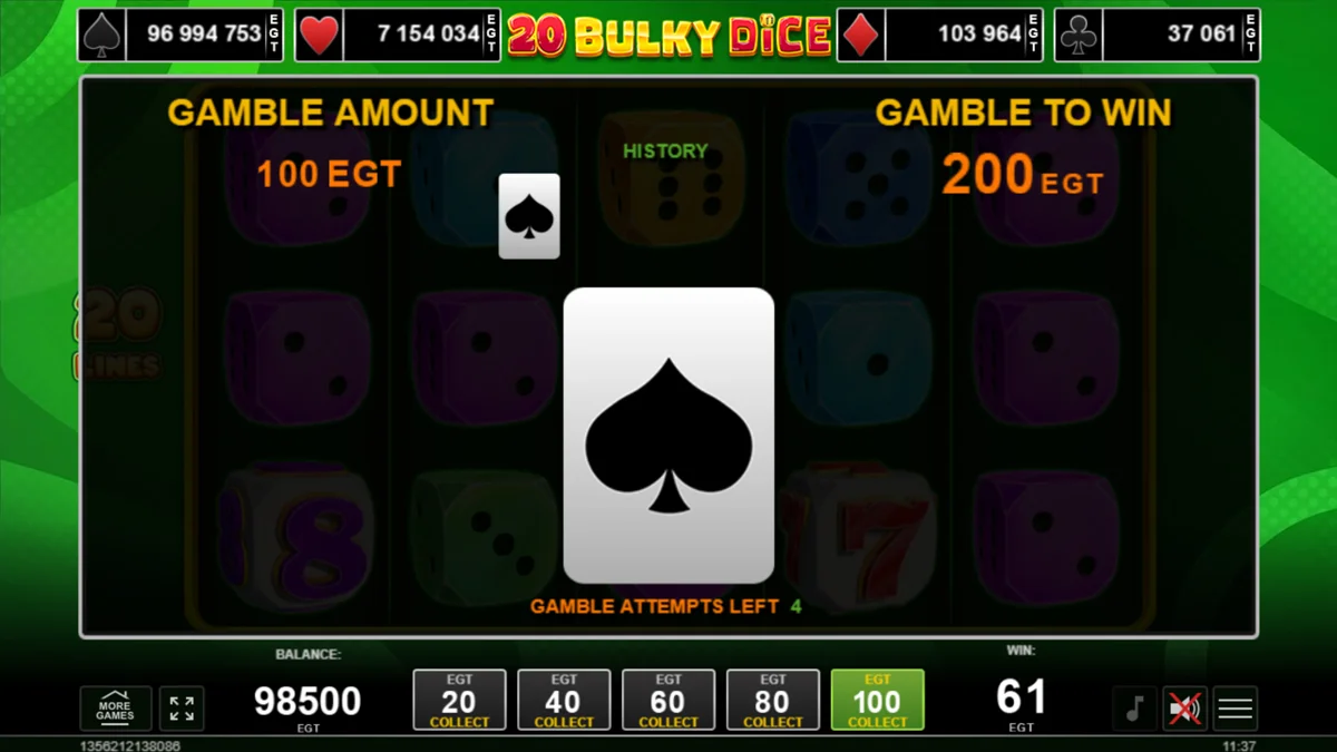 20 Bulky Dice Gamble