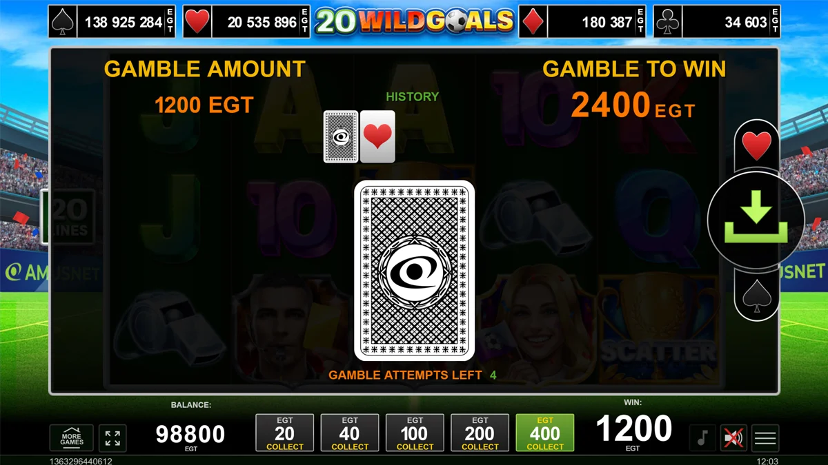 20 Wild Goals Gamble Round