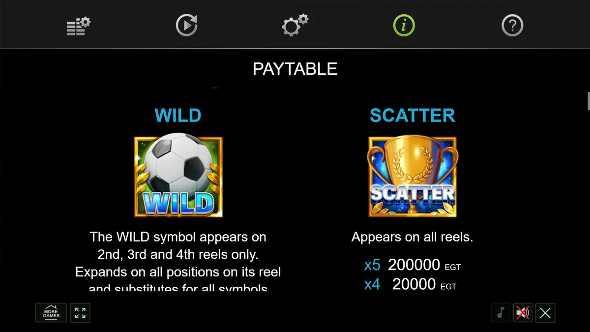 20 Wild Goals Special Symbols