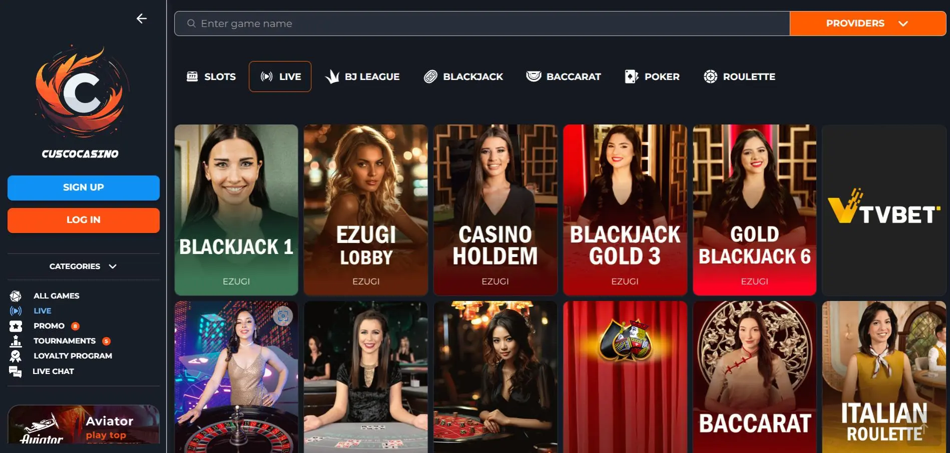 Cusco Casino Live Casino