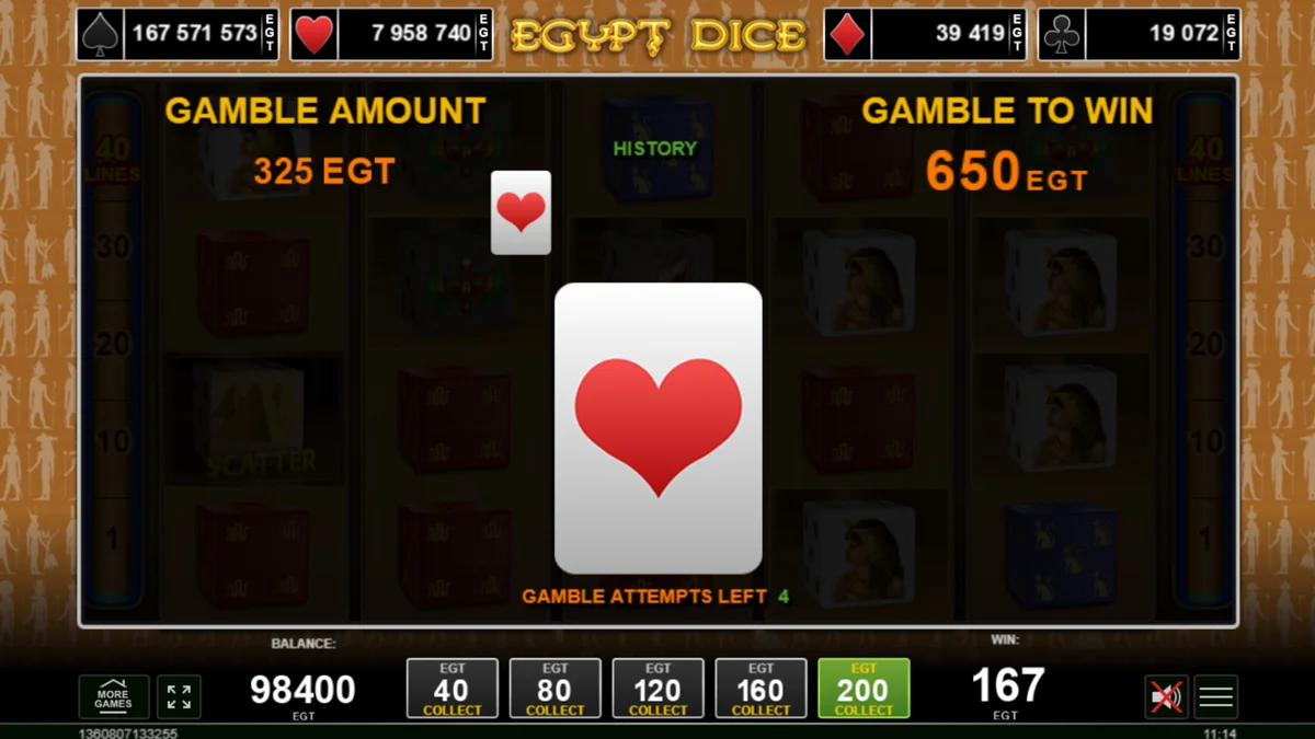 Egypt Dice Gamble Round