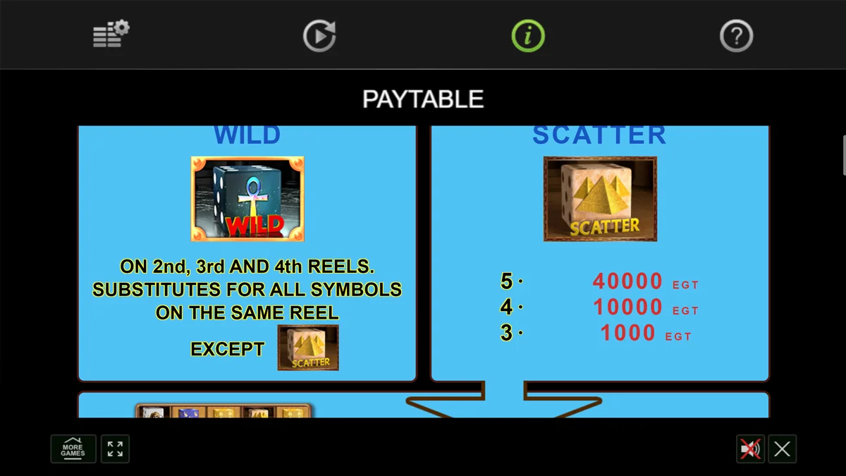 Egypt Dice Special Symbol