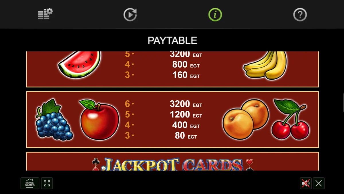 Flaming Hot 6 Reels Paytable 2