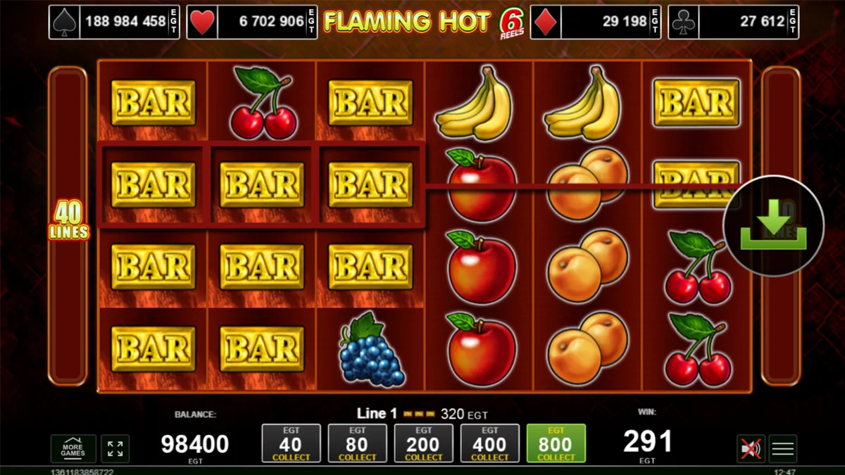 Flaming Hot 6 Reels Win