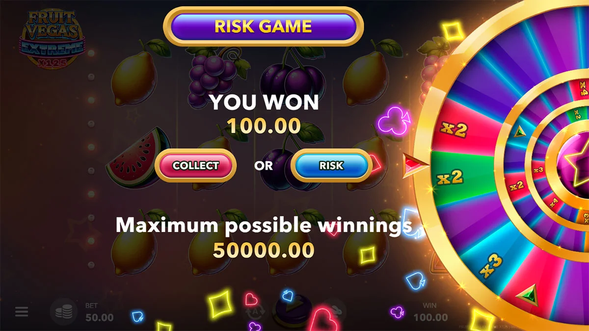 Fruit Vegas Extreme X125 Gamble