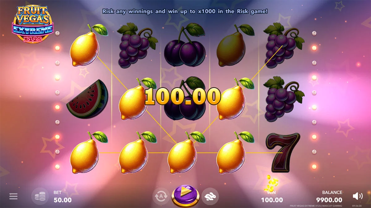 Fruit Vegas Extreme X125 Win
