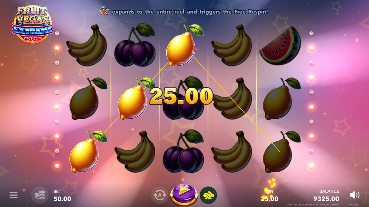 Fruit Vegas Extreme X125 Win3