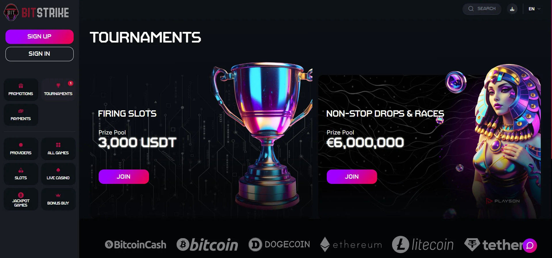Bitstrike Casino Tournaments