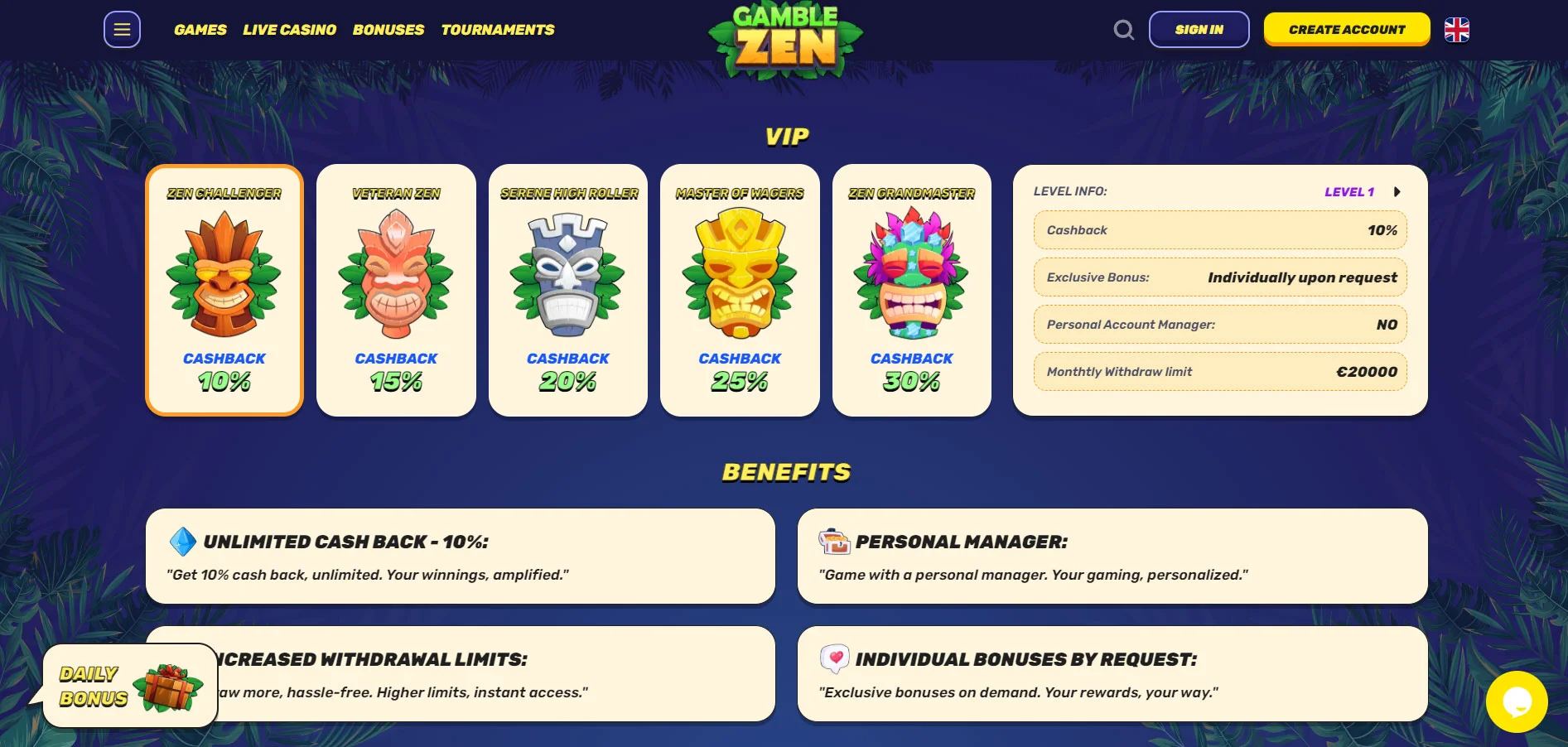 GambleZen Casino Loyalty Program