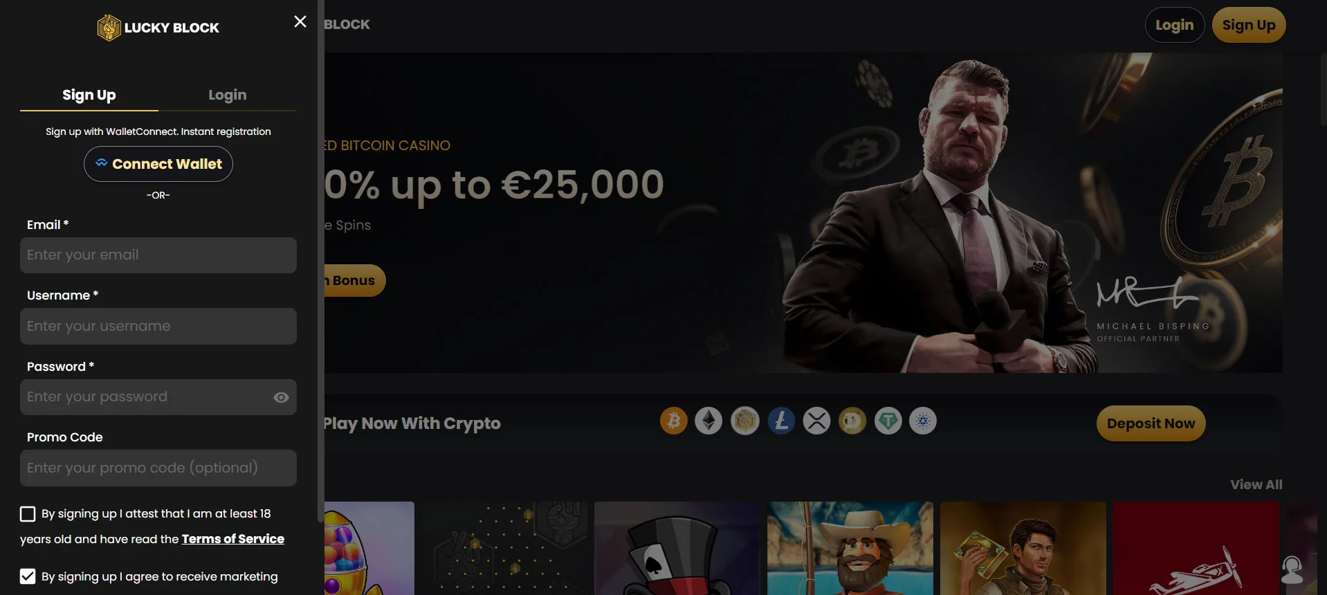 Lucky Block Casino Registration